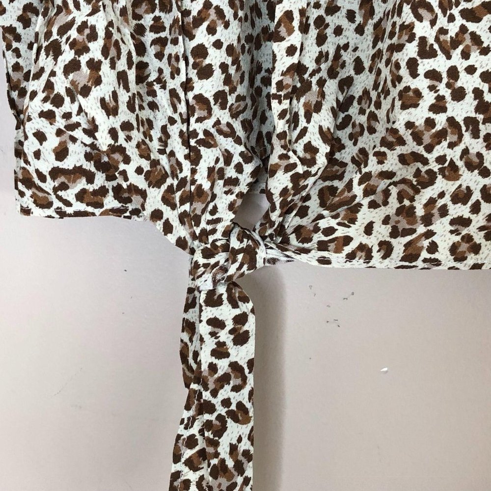 Free People FP Movement Leopard Off-Shoulder Top - Picture 3 of 16